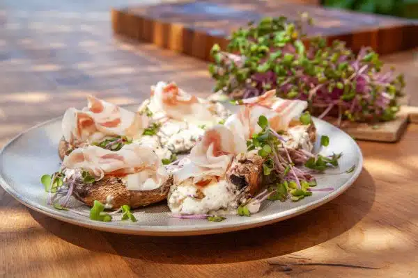 Gefüllte Pilze mit Pancetta